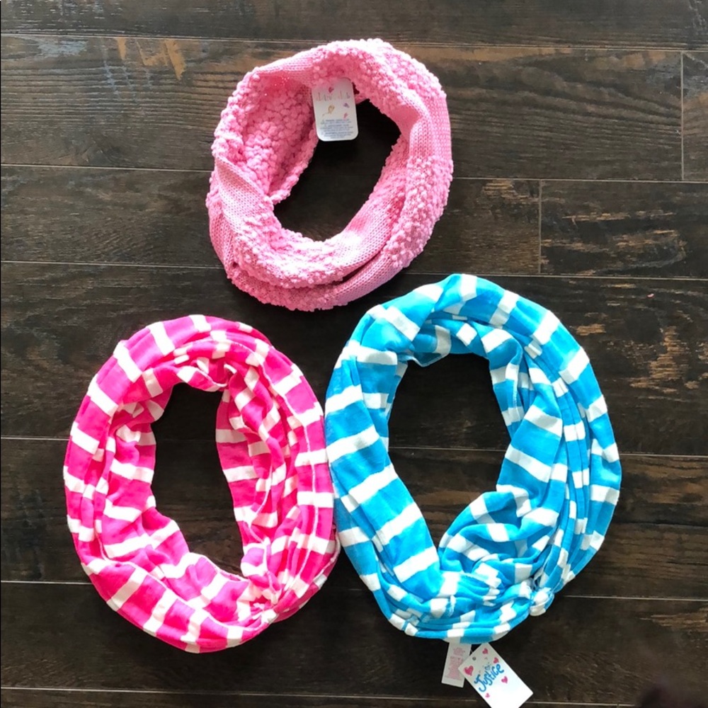 3 New w/tags Justice/ Claire scarfs